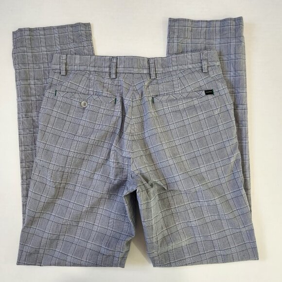 Golfino Casual Drive Checked Trouser Slim‎ Golf Pants 32 Gray Stretch Preppy - Picture 9 of 10